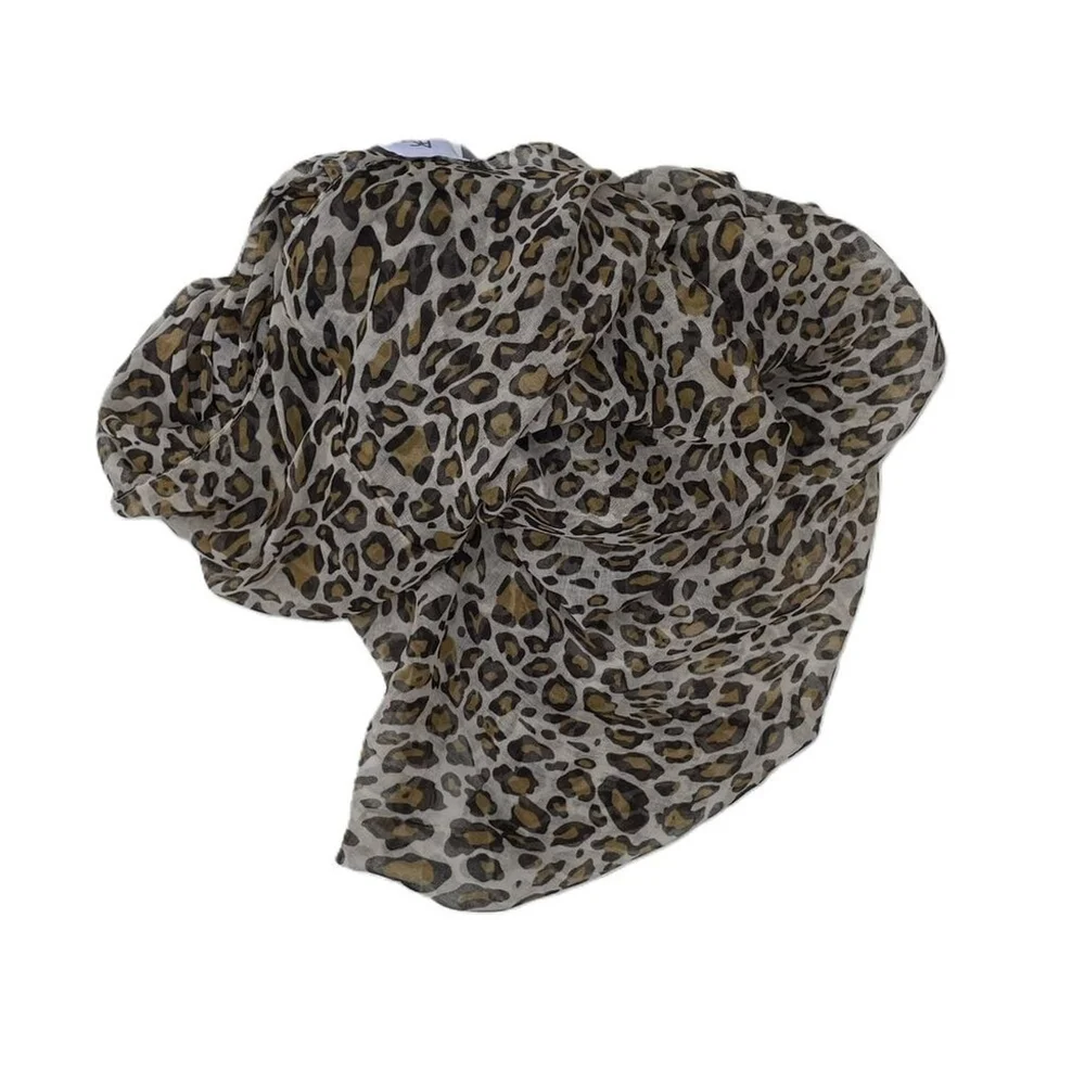 Ann Christine Leopard Print Infinity Scarf